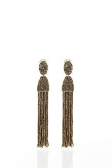 Oscar de la Renta Tassel Bead Earrings - Lyst