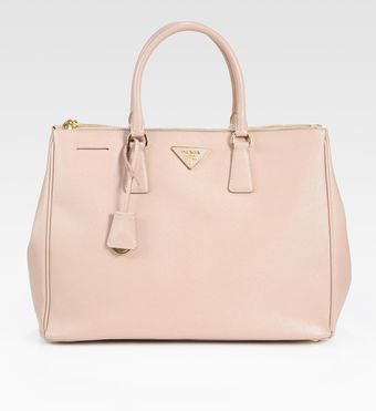 Prada Saffiano Lux Double-zip Tote Bag - Lyst