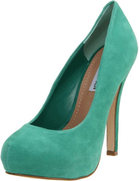 Steve Madden Womens Traisie Pump in Green (green suede) - Lyst