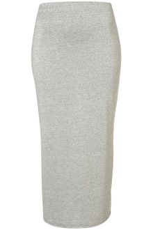 Topshop Metallic Tube Skirt - Lyst