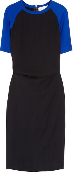 A.L.C. Betsee Crepe and Silk Color-block Dress - Lyst