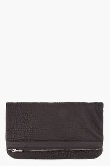Alexander Wang Black Soft Leather Clutch - Lyst