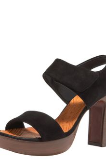 Chie Mihara Platform Suede Sandal - Lyst
