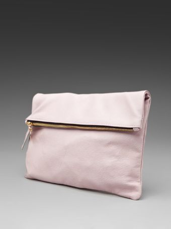  Foldover Clutch in Navy/red 