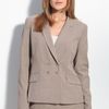 Classiques Entier Double Breasted Suit Jacket in Brown (taupe multi) - Lyst