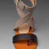 L.a.m.b. Myra Sandal in Elephant/black in Gray (elephant & black) - Lyst