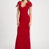 Notte By Marchesa Silk Bow Gown in Red - Lyst