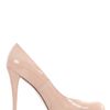 Stuart Weitzman For Scoop Hello Patent Leather Heels in Beige (natural) - Lyst