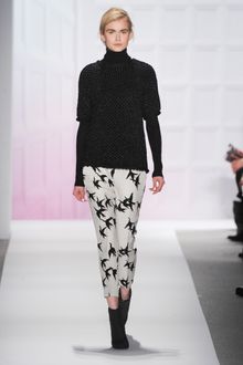 Tibi Fall 2012 Bird Print Cropped Tailored Pants  - Lyst