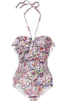 Zimmermann Memoir Ruffled Floral-Print Swimsuit - Lyst