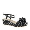 Asos Collection Asos Violet Flatforms with Bow in Black (blackwhitespot) - Lyst