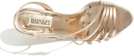 badgley mischka rose gold sandals