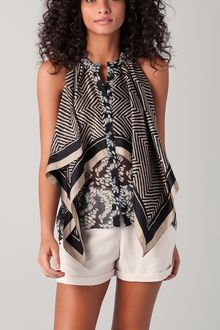 Elizabeth And James Bordered Scarlet Blouse - Lyst