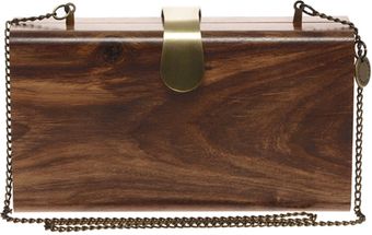 French Connection Wonder Wood Clutch Bag - Lyst