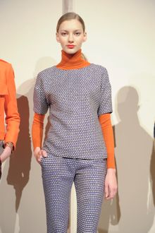 J.Crew Fall 2012 Long Sleeve Crew Neck Sweater In Orange - Lyst