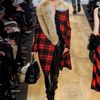 Michael Kors Fall 2012 Tartan Plaid Double Breasted Wool Coat In Red With Fur Collar  in Red (black) - Lyst