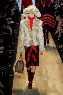Michael Kors Fall 2012 Knee Length Buffalo Plaid Skirt In Black And Red - Lyst