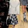 Michael Kors Fall 2012 Chequered Print Wool Midi Skirt in Black (black, white) - Lyst