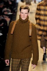 Michael Kors Fall 2012 Super Chunky Wool Turtleneck Sweater In Mustard