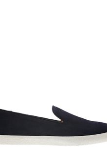 Moncler Gamme Bleu Navy Leather Sneakers - Lyst