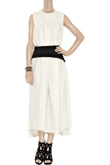 Preen Diamond Two-tone Sandwashed-silk Dress - Lyst