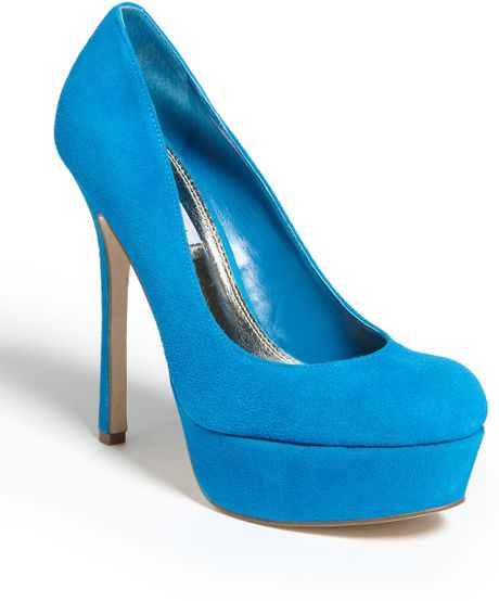 Steve Madden Allyy Pump in Blue (turquoise suede) | Lyst