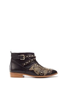 Zara Ankle Boot with Studded Toe - Lyst