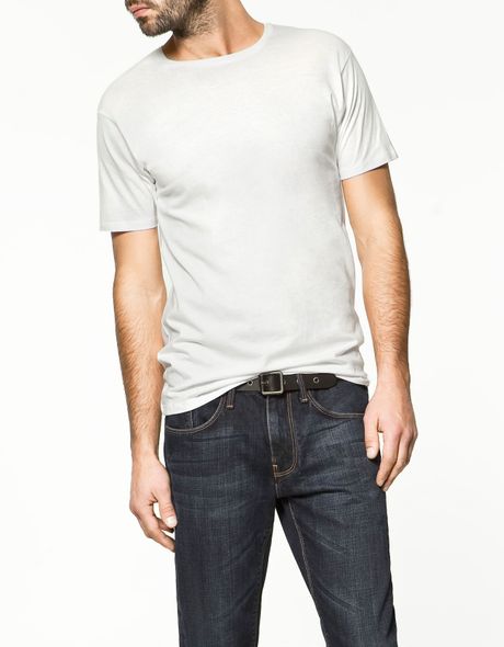 Zara Relaxed T-shirt in White for Men | Lyst