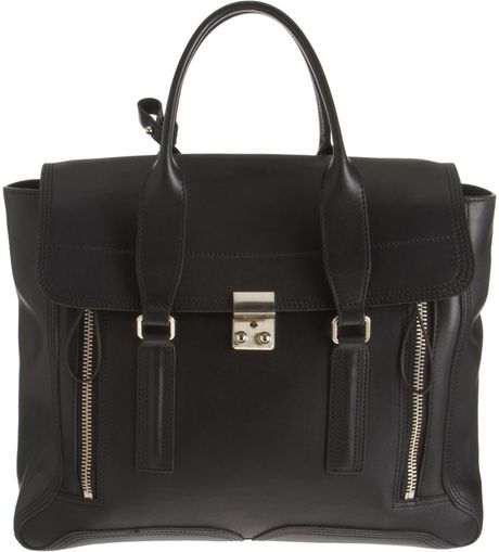 3.1 Phillip Lim Pashli Satchel in Black (silver) - Lyst
