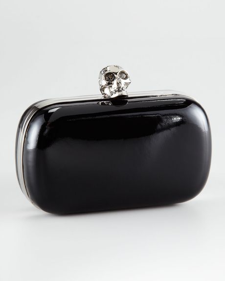 Alexander Mcqueen Classic Skull Box Clutch in Black - Lyst