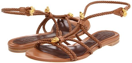 Alexander Mcqueen Flat  Sandals in Brown (h) - Lyst