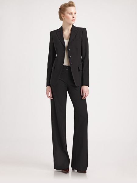 Armani Wool Jacket in Black - Lyst