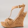 Belle By Sigerson Morrison Celsa Wedge Sandals in Beige - Lyst