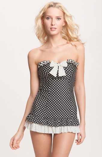Betsey Johnson Pinwheel Skirted One Piece Swimsuit - Lyst