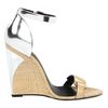 Bottega Veneta Wedge Sandals in Beige (s) - Lyst