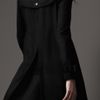 Burberry Funnel Neck Military Coat in Black - Lyst