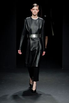 Calvin Klein Fall 2012 Textured Leather Coat  - Lyst