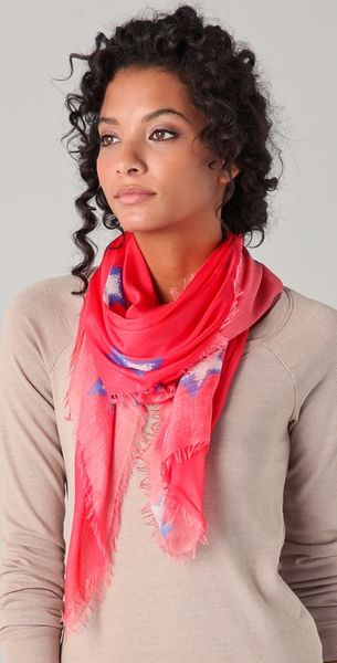 Cut25 Star Print Scarf in Pink (coral) - Lyst
