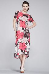 Diane Von Furstenberg Lynette Gauze Flower-print Dress