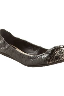 Dior Quilted Cannage Patent Bow Detail Ballet Flats - Lyst