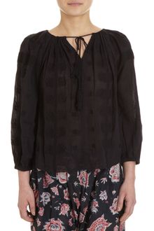 Etoile Isabel Marant Embroidered V-neck Blouse - Lyst
