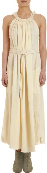 Etoile Isabel Marant Maxi Dress in Beige - Lyst