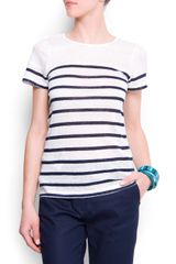 Mango Sailor Linen T-shirt