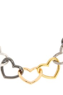 Marc By Marc Jacobs Jumbled Pave Heart Necklace - Lyst