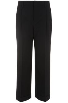 Margaret Howell Navy Wide Leg Trousers - Lyst