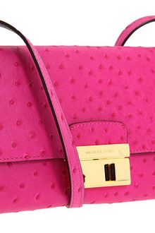 Michael Kors Gia Clutch W/lock Ostrich - Lyst