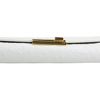 Michael Kors Gia Clutch W/lock Ostrich in White (o) - Lyst