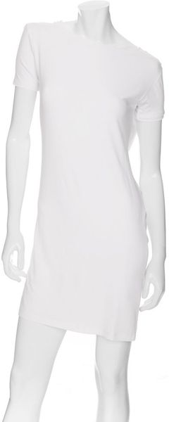 Maison Martin Margiela Exclusive Cowl Tee Dress: White - Lyst