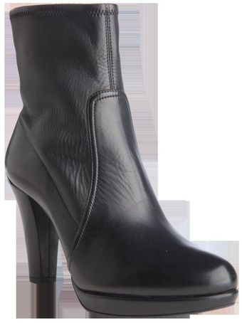  Sport Black Leather Ankle Booties 