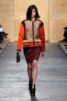 Proenza Schouler Fall 2012 Fur Trimmed Fold Over Clutch  - Lyst